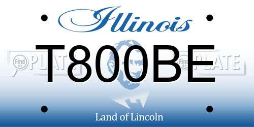 T800BE Illinois License Plate