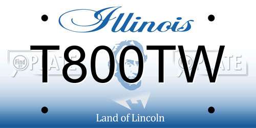 T800TW Illinois License Plate