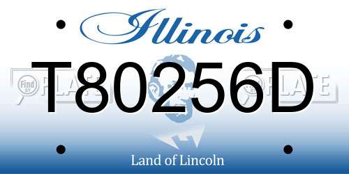 T80256D Illinois License Plate