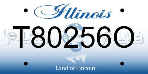 T80256O Illinois License Plate