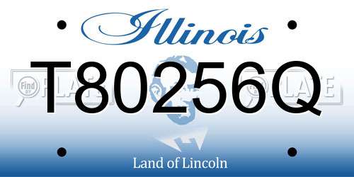 T80256Q Illinois License Plate