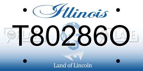 T80286O Illinois License Plate