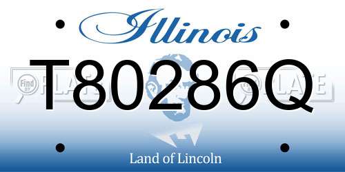 T80286Q Illinois License Plate