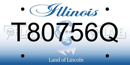 T80756Q Illinois License Plate