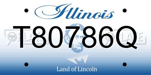 T80786Q Illinois License Plate