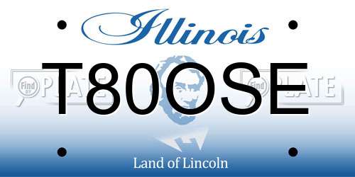 T80OSE Illinois License Plate