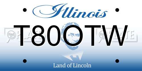 T80OTW Illinois License Plate