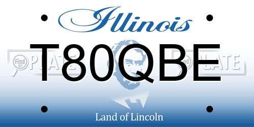 T80QBE Illinois License Plate