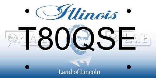 T80QSE Illinois License Plate