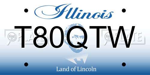 T80QTW Illinois License Plate