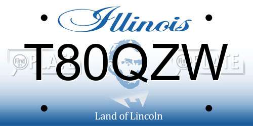 T80QZW Illinois License Plate