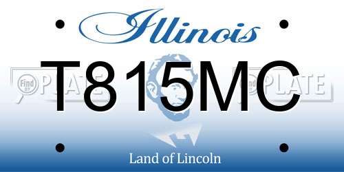 T815MC Illinois License Plate