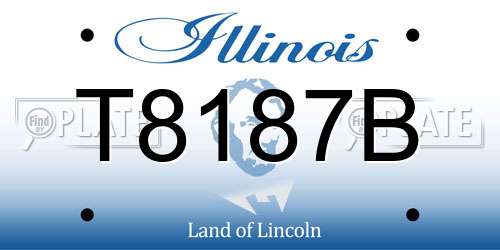 T8187B Illinois License Plate