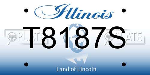 T8187S Illinois License Plate
