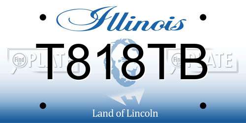 T818TB Illinois License Plate