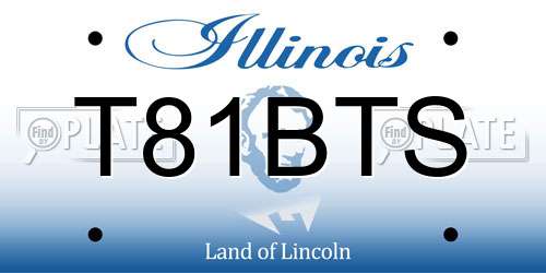 T81BTS Illinois License Plate