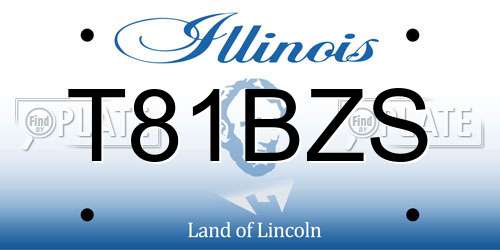 T81BZS Illinois License Plate