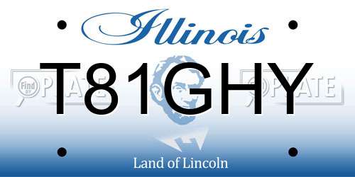 T81GHY Illinois License Plate