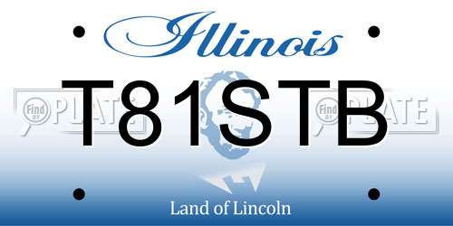 T81STB Illinois License Plate