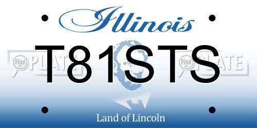T81STS Illinois License Plate