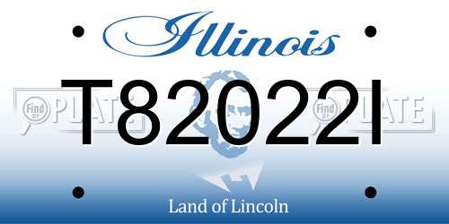 T82022I Illinois License Plate