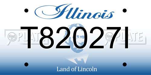T82027I Illinois License Plate