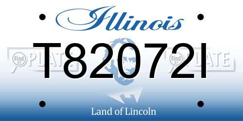 T82072I Illinois License Plate