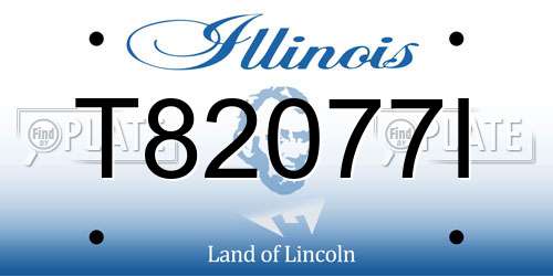 T82077I Illinois License Plate