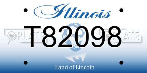 T82098 Illinois License Plate