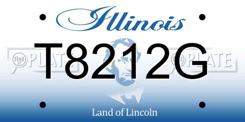 T8212G Illinois License Plate