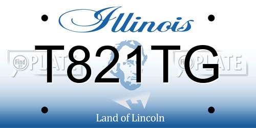 T821TG Illinois License Plate