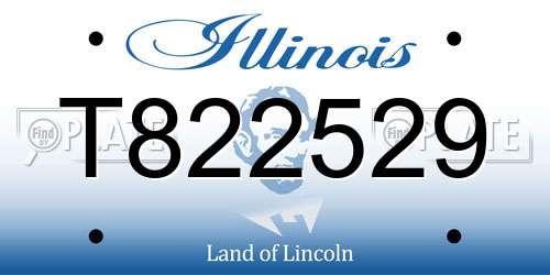 T822529 Illinois License Plate