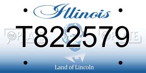 T822579 Illinois License Plate