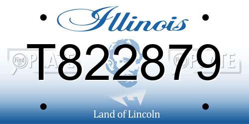 T822879 Illinois License Plate