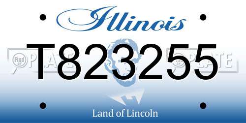 T823255 Illinois License Plate