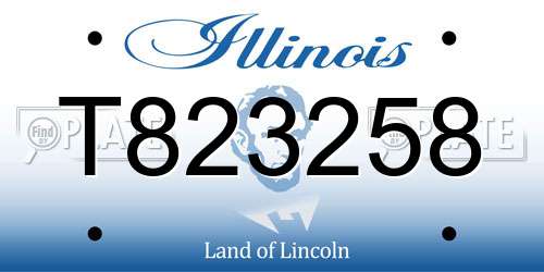 T823258 Illinois License Plate