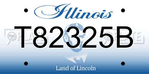T82325B Illinois License Plate