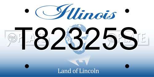 T82325S Illinois License Plate