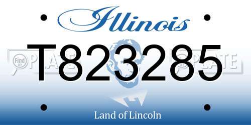 T823285 Illinois License Plate