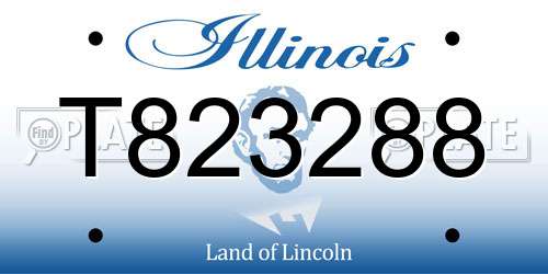 T823288 Illinois License Plate