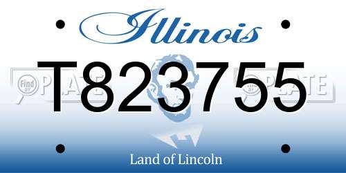 T823755 Illinois License Plate