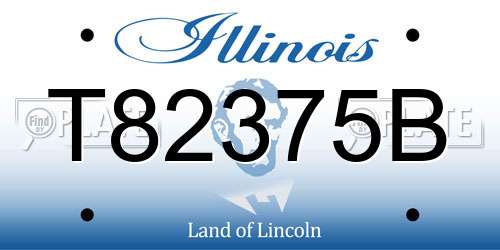 T82375B Illinois License Plate