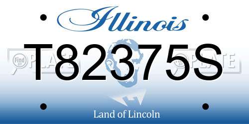 T82375S Illinois License Plate