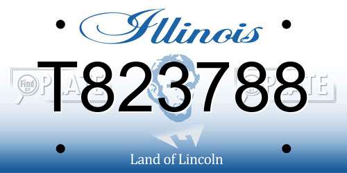 T823788 Illinois License Plate