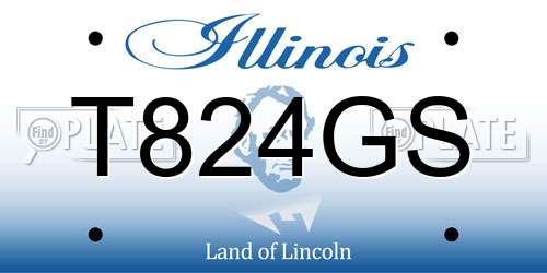 T824GS Illinois License Plate