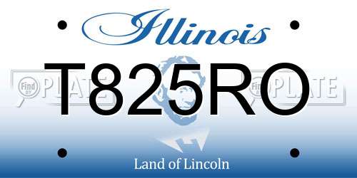 T825RO Illinois License Plate