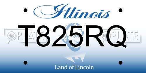 T825RQ Illinois License Plate