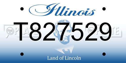 T827529 Illinois License Plate