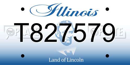T827579 Illinois License Plate