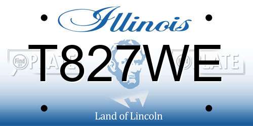 T827WE Illinois License Plate